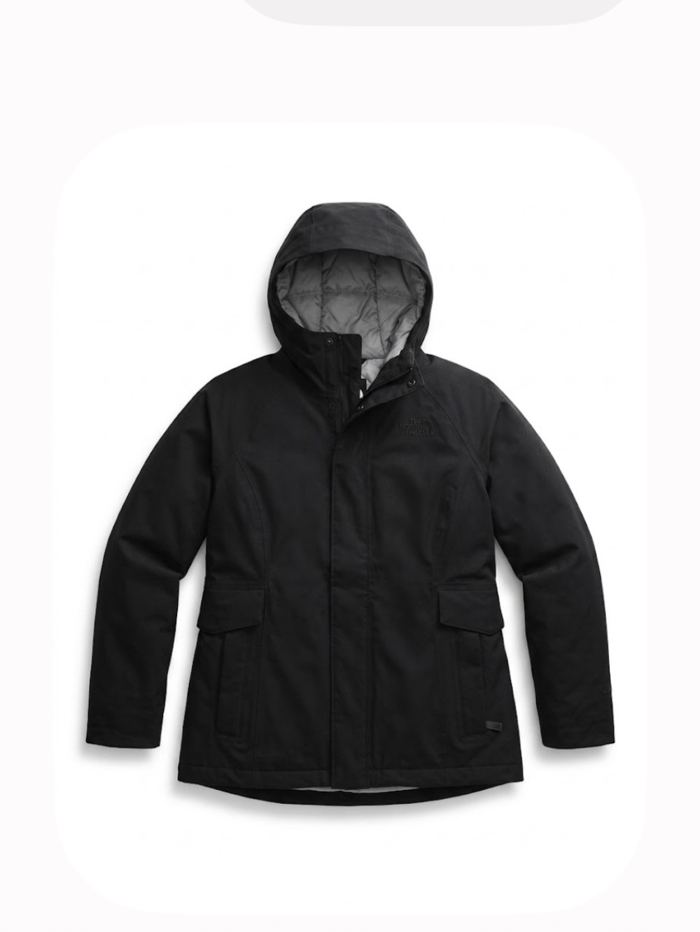 The North Face girls Black Hooded Quilted down 550 dry vent Jacket 14/16 - Picture 2 of 15